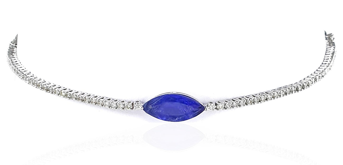 Sapphire Bloom Diamond Necklace