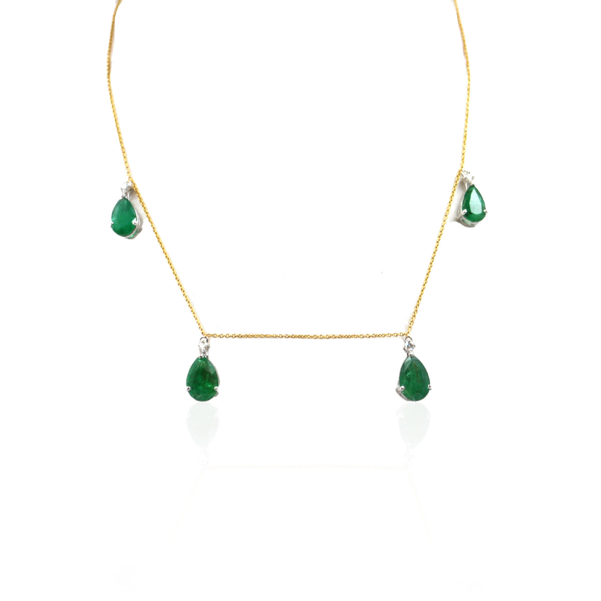 Bloom Emerald Drop Necklace