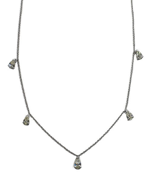 Bloom Teardrop Diamond Necklace