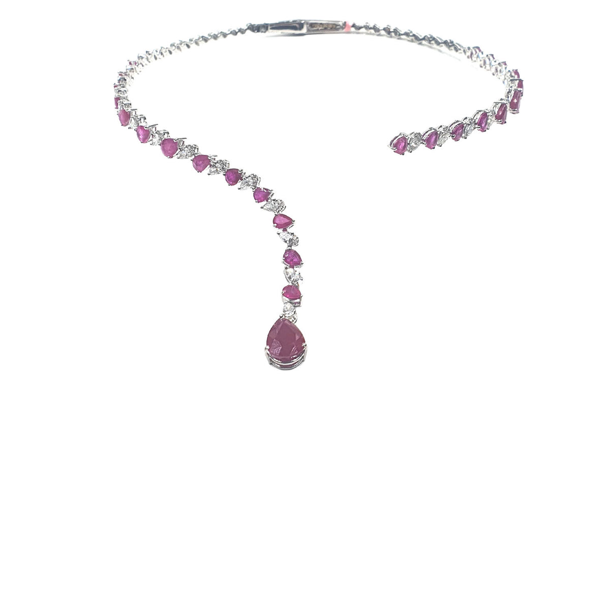 Bloom Pink Sapphire Lariat Necklace