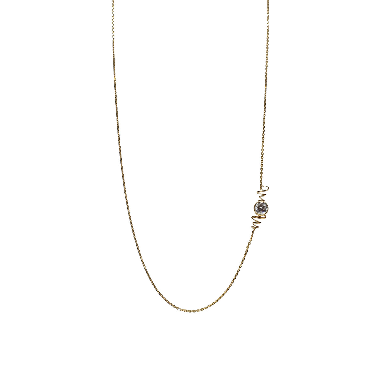Mom Diamond Circle Pendant
