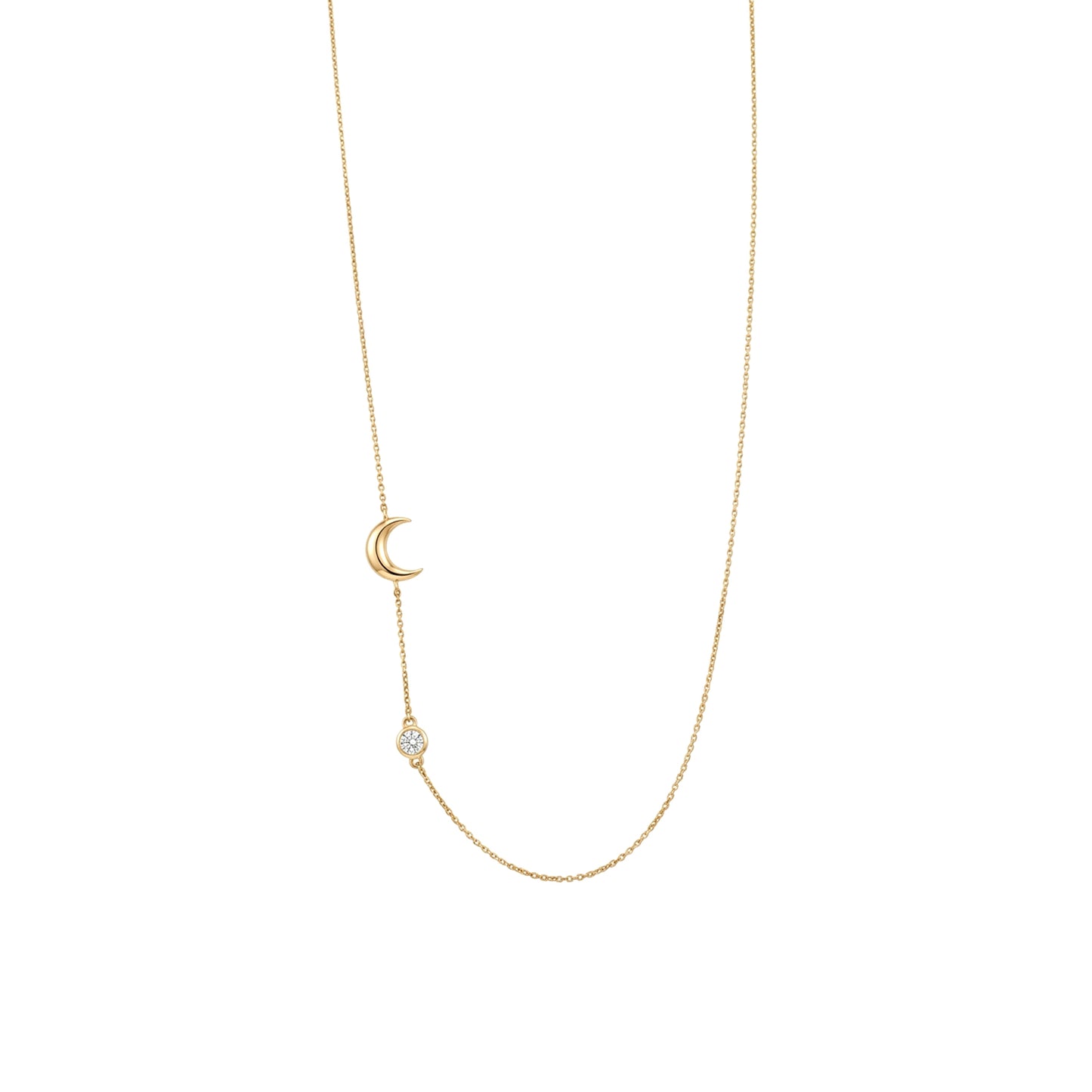 Bloom Crescent Diamond Necklace