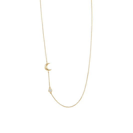 Bloom Crescent Diamond Necklace