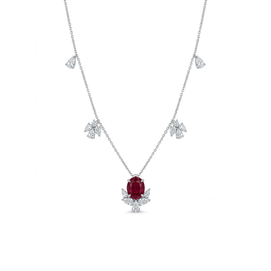 Ruby Bloom Necklace