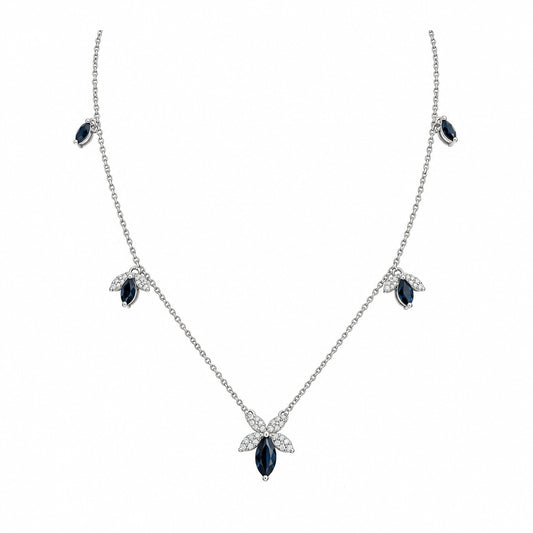 Black Bloom Butterfly Necklace