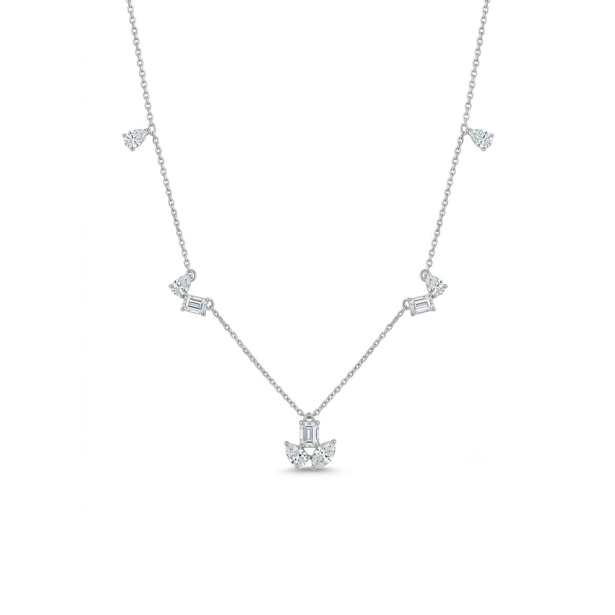 Bloom Emerald Cut Necklace