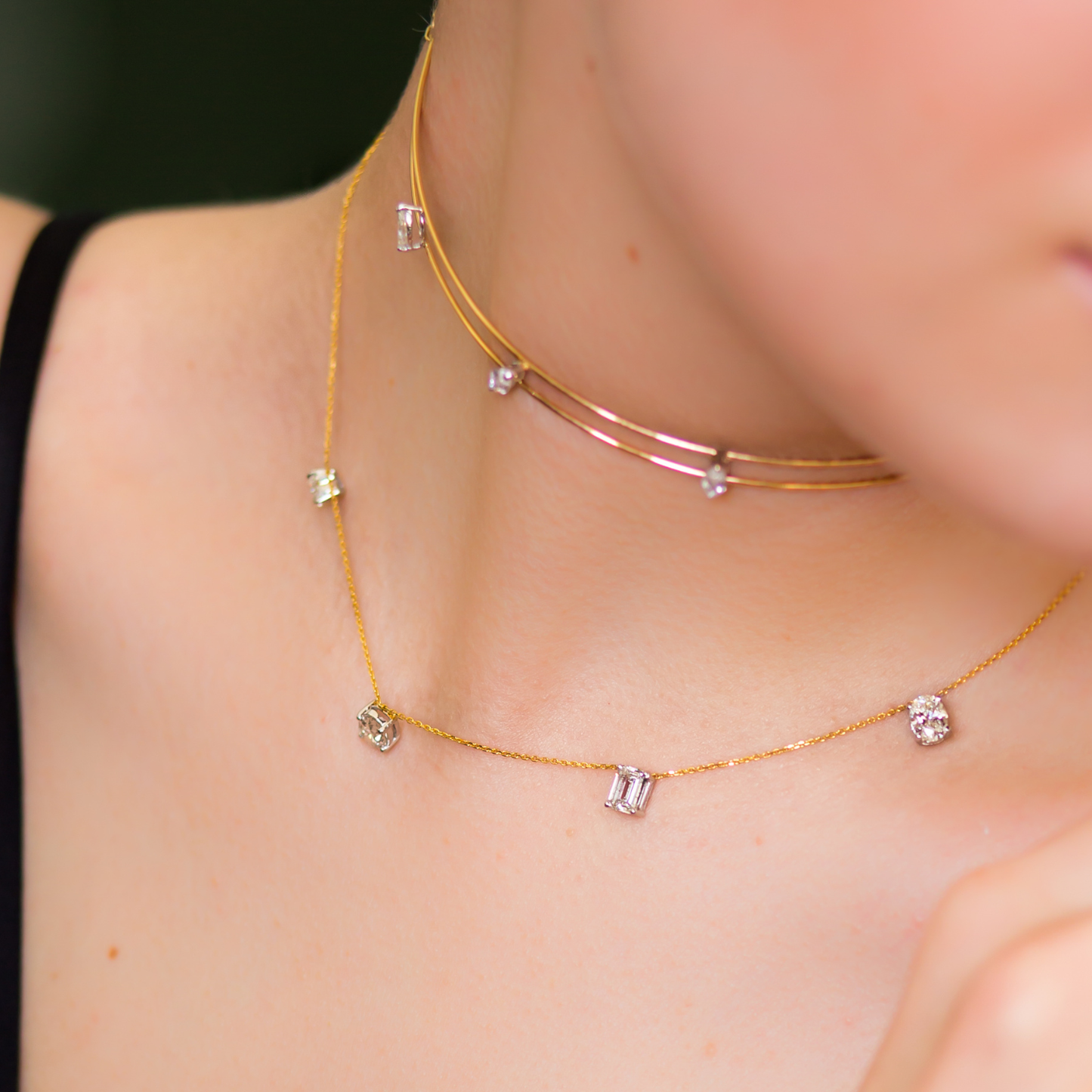 Escape Pear Diamond Choker