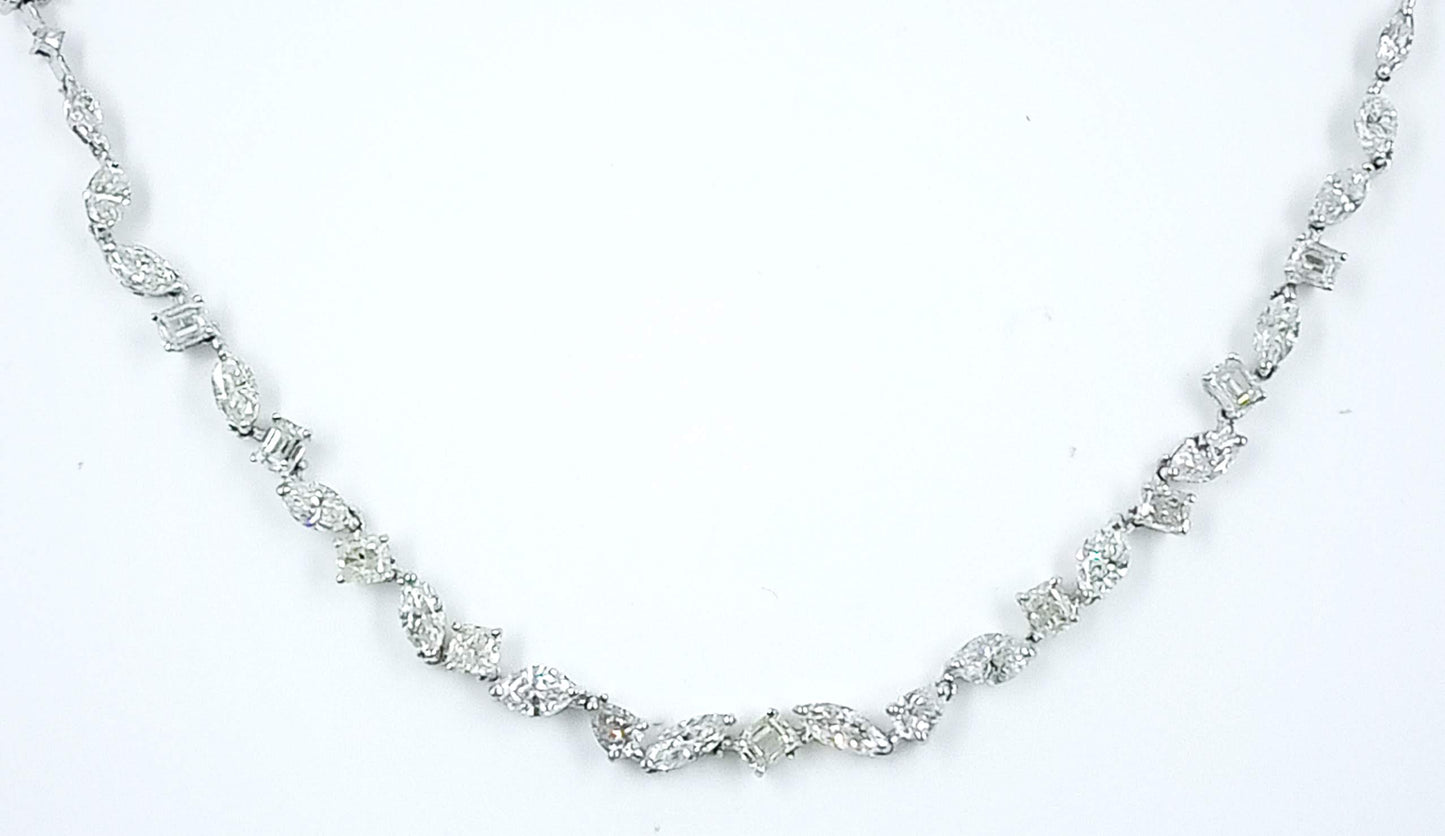 Pear Marquise Cluster Necklace