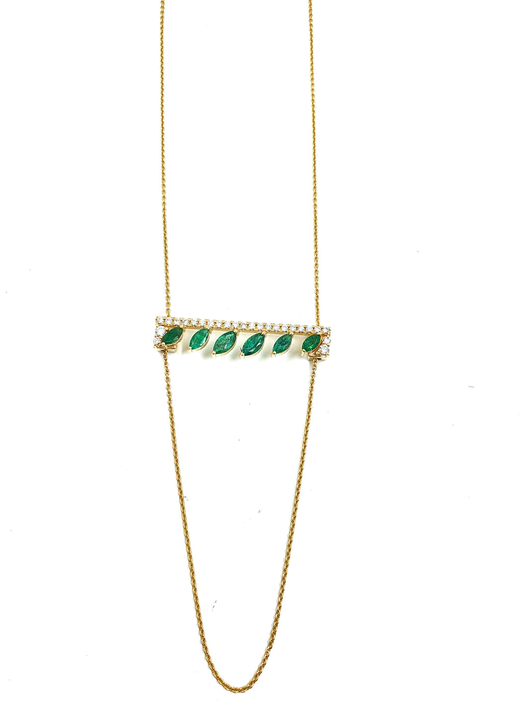 Marquise Movable Bar Necklace