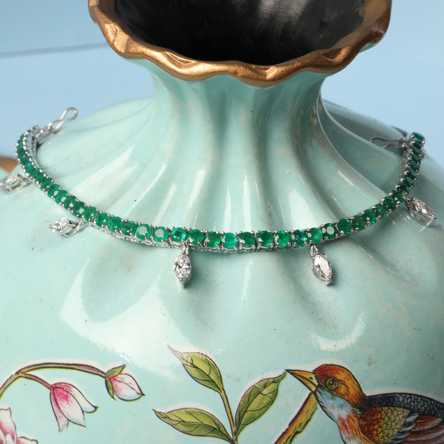 Bloom Emerald Drop Choker