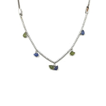 Load image into Gallery viewer, Bloom Diamond Necklace with Multi Sapphire
