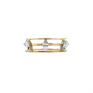 Escape Diamond Triple-Band Ring