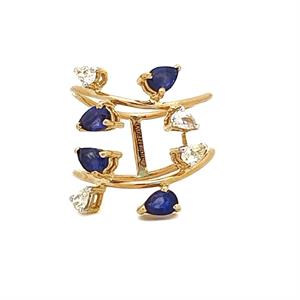Sapphire Rise Diamond Ring