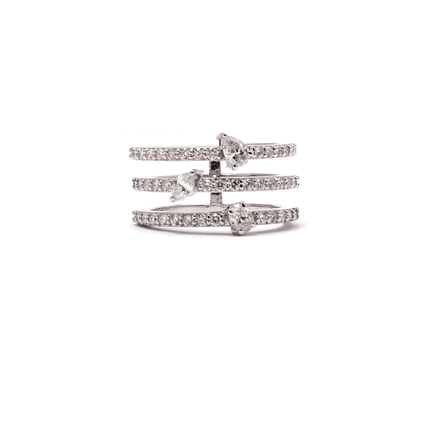 Bloom Triple-Band Diamond Ring