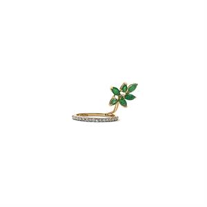 Rise Emerald Leaf Ring