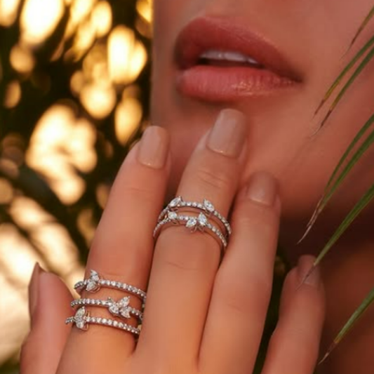 Bloom Open Marquise Diamond Ring