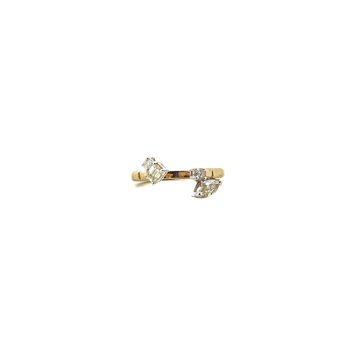 Rise Diamond Asymmetric Ring