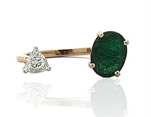 Bloom Emerald & Diamond Ring