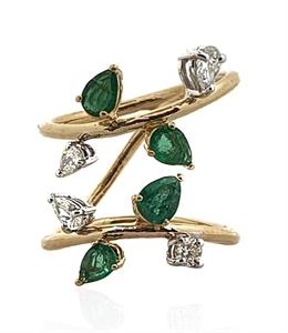 Rise Emerald & Diamond Ring