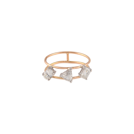 Escape Trio Diamond Open Ring