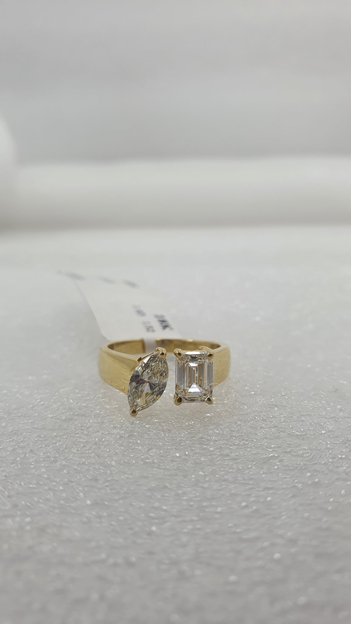 Bloom Pear & Emerald-Cut Diamond Ring