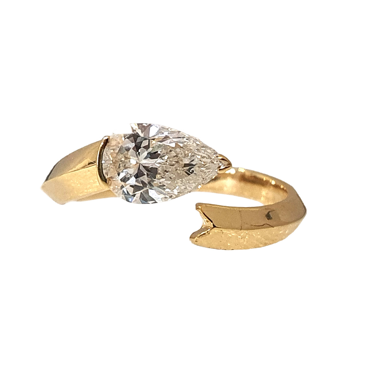 Bloom Pear-Cut Diamond Open Ring