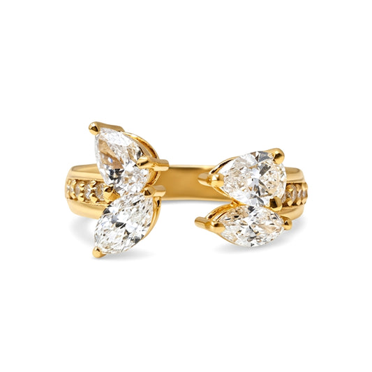 Bloom Marquise Diamond Floral Ring