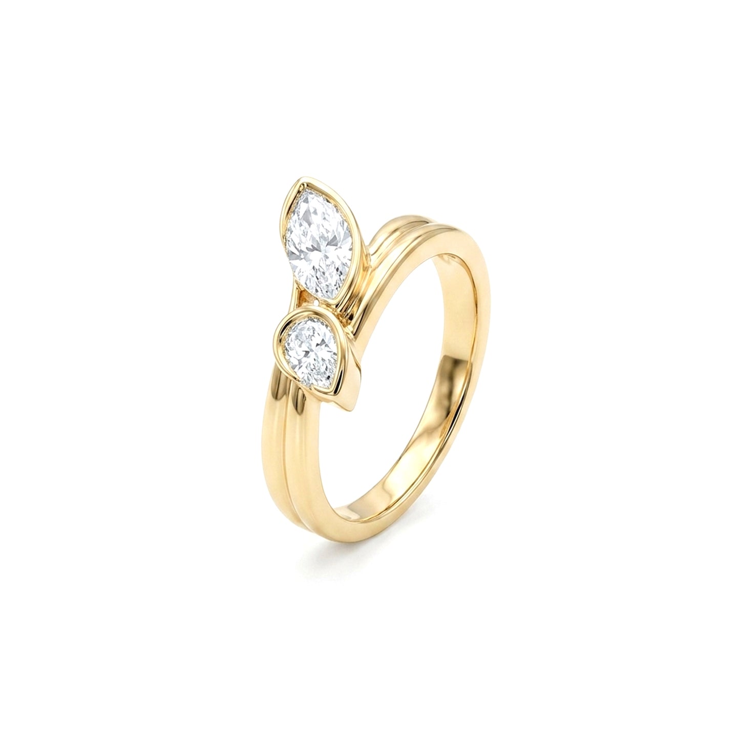 Bloom Pear & Marquise Diamond Ring