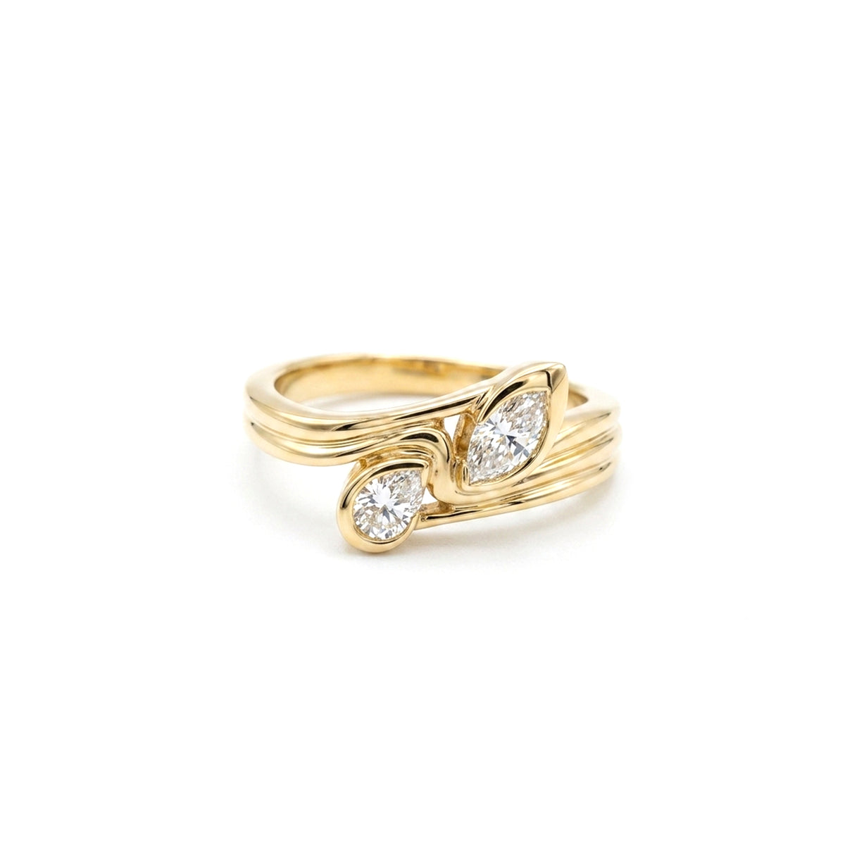 Bloom Dual Petal Diamond Ring