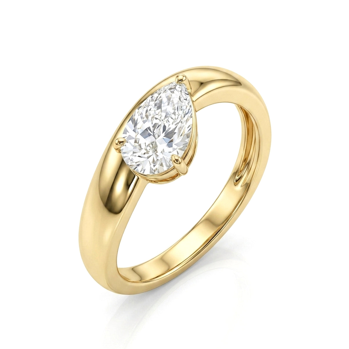 Bloom Pear-Cut Diamond Gold Ring