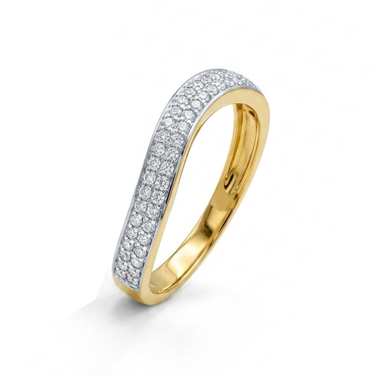 Bloom Pavé Diamond Gold Band Ring