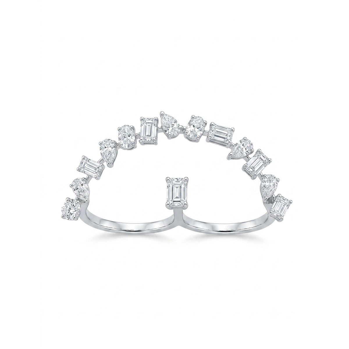 Rise Two-Finger Diamond Ring