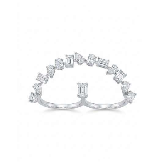 Rise Two-Finger Diamond Ring