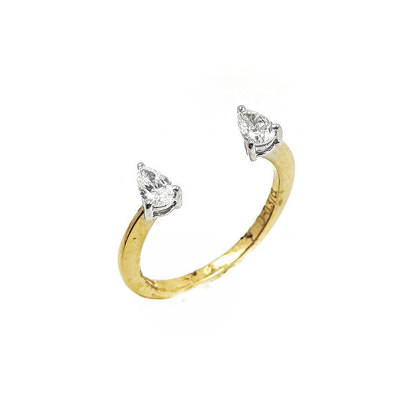 Pear Shape Diamond Stackable Ring