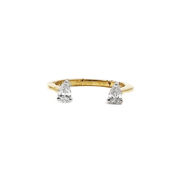 Pear Shape Diamond Stackable Ring