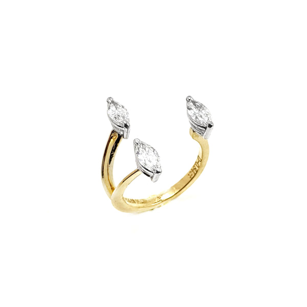 Marquise Diamond Open Ring