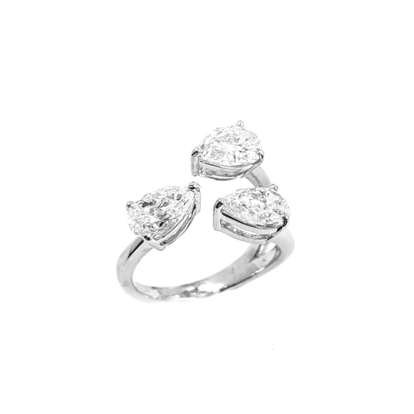 Pear Diamond Open Ring