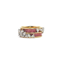 Load image into Gallery viewer, Pink Mix Shape Trio Ring
