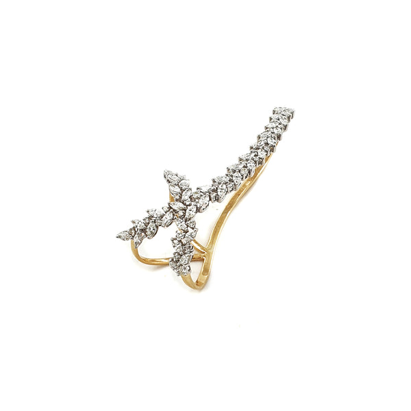 Citylight Mix Shape Diamond Palm Cuff Ring