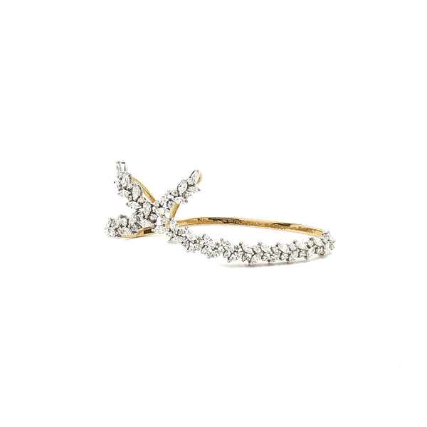 Citylight Mix Shape Diamond Palm Cuff Ring