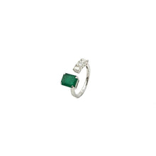 Load image into Gallery viewer, Emerald &amp; Round-Diamond Ring
