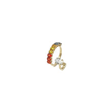 Load image into Gallery viewer, Multi Sapphire &amp; Oval Solitaire Ring
