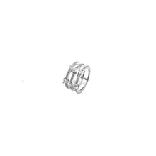 Load image into Gallery viewer, Leafy Ring 3 Tier in Diamonds
