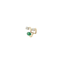 Load image into Gallery viewer, Oval Emerald and Diamond Ring - 2 Tier
