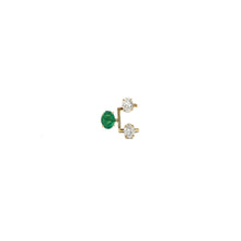 Load image into Gallery viewer, Oval Emerald and Diamond Ring - 2 Tier
