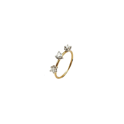Rise Mix Diamond Hoop Ring