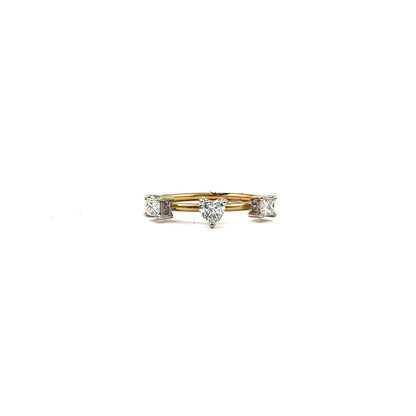 Rise Mix Diamond Hoop Ring