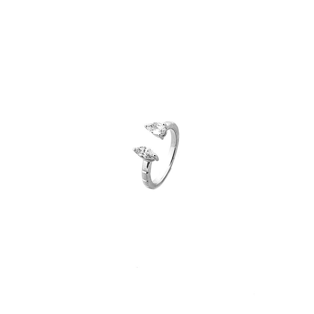 Marquise & Pear-cut Solitaire Ring