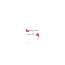 Load image into Gallery viewer, Pink Sapphire Leafy Ring
