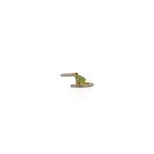 Load image into Gallery viewer, Green Sapphire 2 lined Leafy Ring
